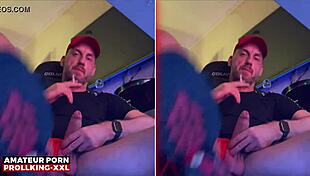 amateur prollking flaunts huge xxl dick with sneakers and socks fetish 😎