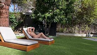 Slutty British Stepsis Loves Sunbathing Naked And Sucking Cock - Lily Phillips