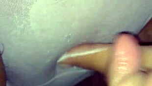 Detailed Scene of Woman Rubbing Her Creamy Wet Pussy with Fingers