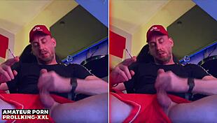 amateur prollking flaunts huge xxl dick with sneakers and socks fetish 😎