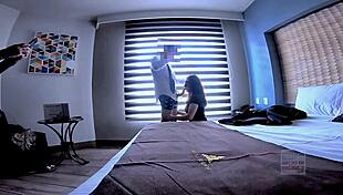 Wife Fucks Well-Endowed Guy In Front Of Husband, Surprising Him With Her Horniness