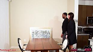 Milf beauty Sofie Marie blows big black cock – is it too much?