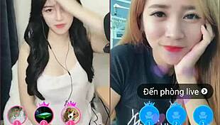 two cute girl in livestream uplive
