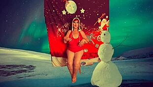 granny carmen claus CHEATS with christmas ELF FUCK, santa INTERRUPTS