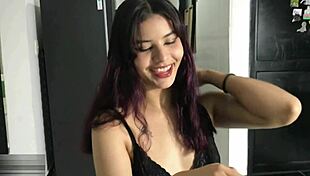 latina stepsister sucks dick while standing she's perfect 😘