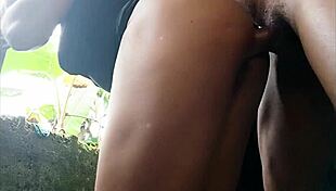 Horny neighbor craves outdoor BBC fuck