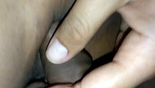 The amateur girl rips her tight wet pussy to take the cock, rubbing her clit intensely while orgasming.