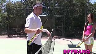 Outdoor Drilling of Two Naughty Teens