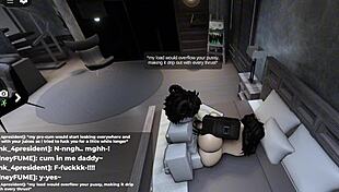 Roblox Slut Gets Cum Soaked