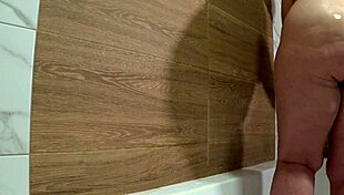 Mature Wife Showers With Plump Figure Watched By Bathroom Camera