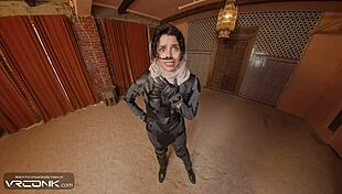 Brunette Chani Rides Huge Cock In Dune Parody