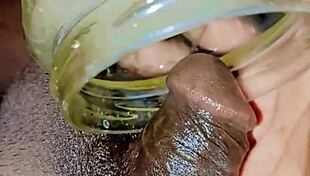 feeling the sensation of rubbing my limp little clitty while pissing