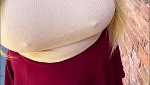 all natural busty blonde needs attention while her bf is gone, amazing big tits