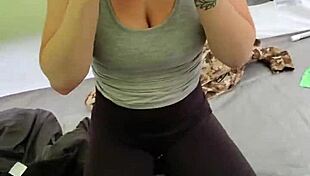 intense morning sex in camping pov gets risky as curvy wife bends over for doggystyle