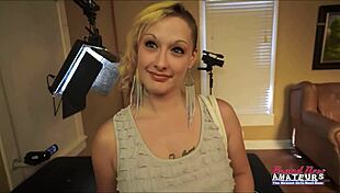 Horny blonde rikki gets her twat banged and a cum facial