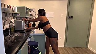 handsome guy passionately fucks the housewife