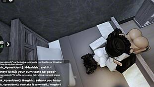 Roblox Slut Gets Cum Soaked