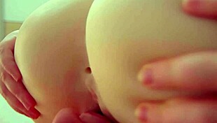 lick balls while fucking pussy in threesome