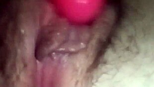 using vibrator for intense orgasm with visible contractions