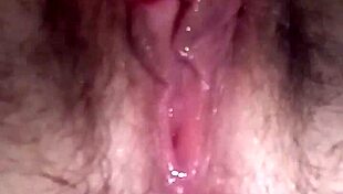 using vibrator for intense orgasm with visible contractions