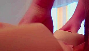 lick balls while fucking pussy in threesome