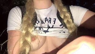 I Get Lost in Jungle and Touch My Pink Pussy and Natural Tits