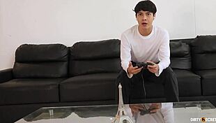 My Stepsister Plays Video Games While I Play With Her Ass