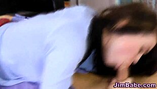 Sexy Teen Receives Facial Cumshot