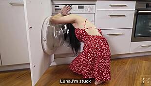 Stuck In The Kitchen With My Friend, Saved By Powerful Dick And Juicy Creampies