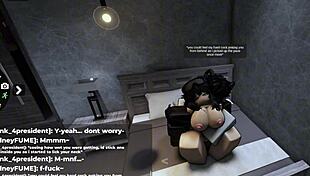 Roblox Slut Gets Cum Soaked