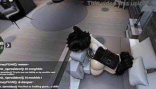 Roblox Slut Gets Cum Soaked