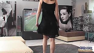 Young amateur wife on her knees sucking and swallowing cum from grandpa after a hardcore pussy fuck