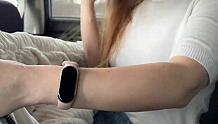 Russian prostitute delivers deep blowjob in car with pov and creampie 😏