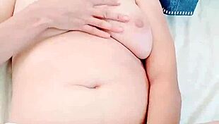 masturbating with huge dildo, came twice, my milk is rich 😋