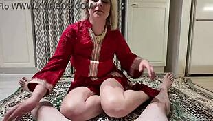 Iranian housewife bent over for doggystyle fucking with big ass