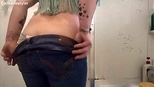 exploring my body in a quiet moment of self discovery