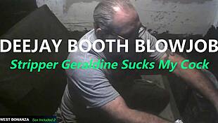 In The Deejay Booth, Stripper Geraldine Sucks My Cock So Deeply, Doesn't She?