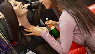 charlie and sammy enjoy champagne and pussy licking