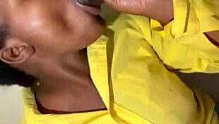 I'm milking my big tits on the desk with cum