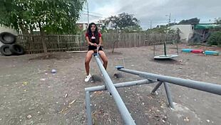 Fun Sex In Public Park With Whore Girlfriend And Horny Stranger