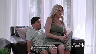 Sit on my lap, step mom, feel the hardon