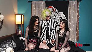 Beetlejuice stepsisters cast a hex with their Halloween magic