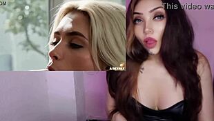 Rubia En Lenceria La Llenan De Semen Por Caliente - Masturbandome Con Ia