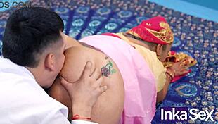 chudai madrastra india tetona se folla al novio de su hijastra y le dejan el co�o lleno de leche