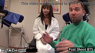 Eliza Shields receives mandatory hitachi orgasms from doctor