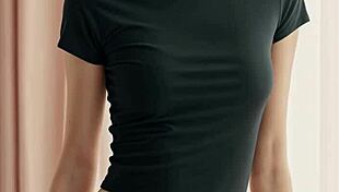 Model in panties and dark top