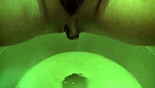 chicks masturbate on toilet and suck gloryhole cock
