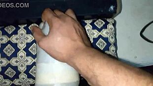 after cumming he fucks her pussy