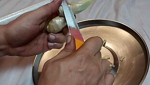 First time figging my submissive's anus with ginger 😈