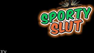 Busty Brunette Working Out Skinny Babe